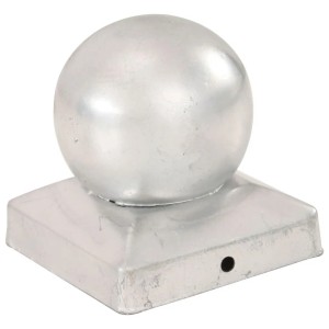 vidaXL Pfostenkappen 6 Stk Kugelform Verzinktes Metall 91 x 91 mm 145499