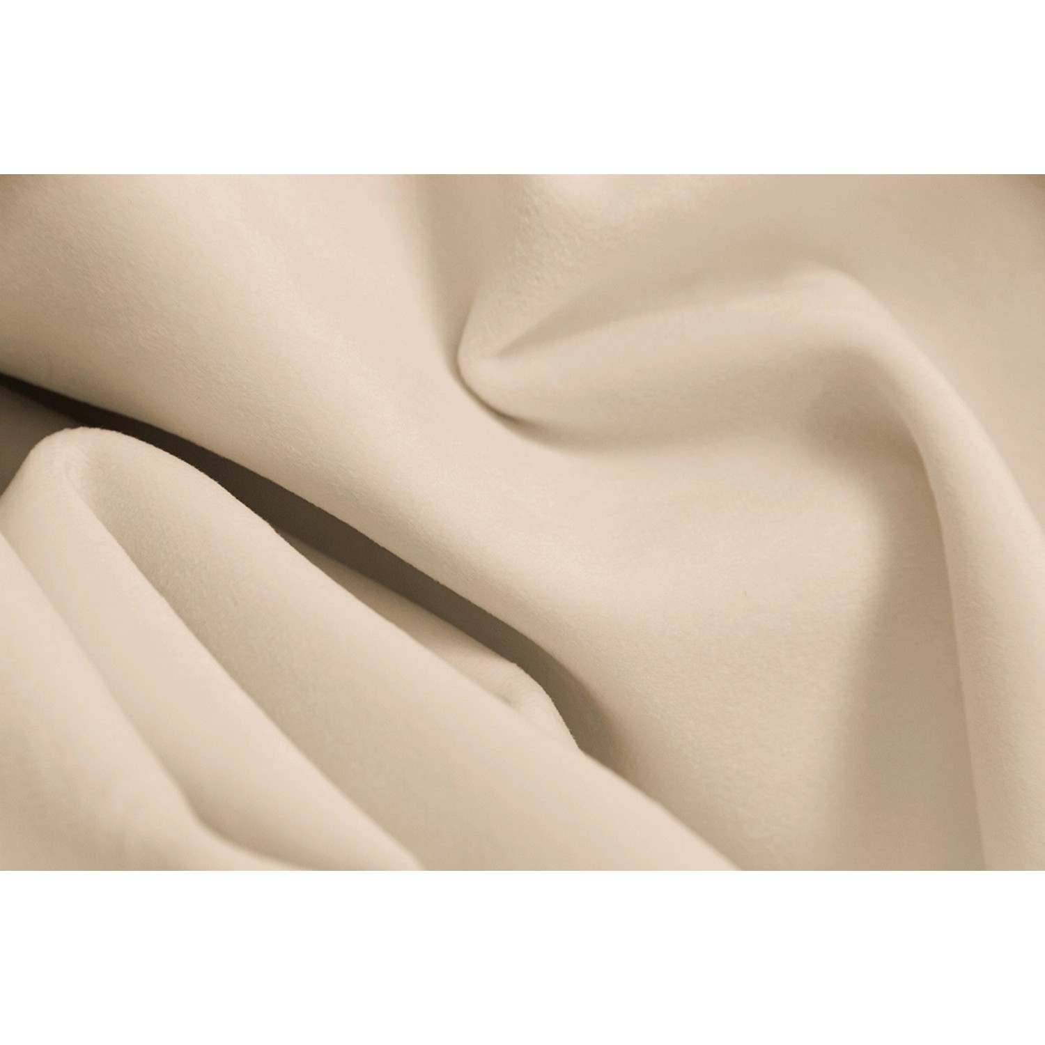 Beiger Verdunklungsvorhang von Moondream, Stoff in Samtoptik, ideal für Schlafzimmer.