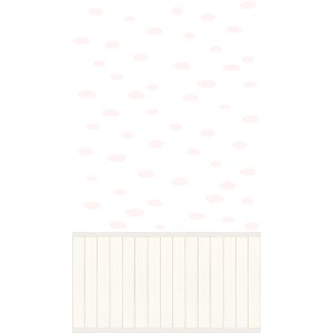 A.S. Création Vliestapete Wallpanel Wolken Creme mit Holzpaneel-Optik.