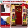Große, beleuchtete 184 cm Costway Nussknacker-Figur mit Schwert, bunter Uniform und LED-Lichtern für Weihnachten.