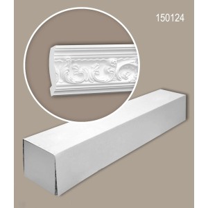 PROFHOME Eckleisten Set, 10 Zierleisten (20m), weiß, Rokoko/Barock Design.