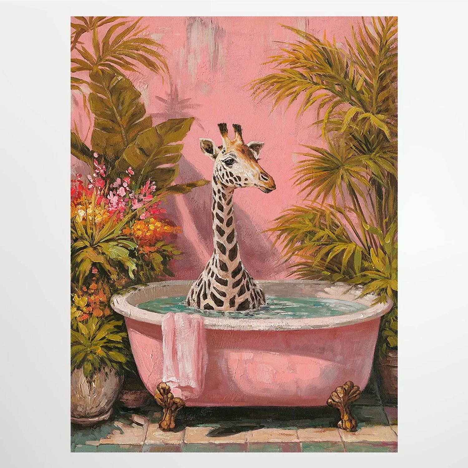 ArtUniverse Leinwandbild Long Neck, Hot Bath I 60 x 80 cm