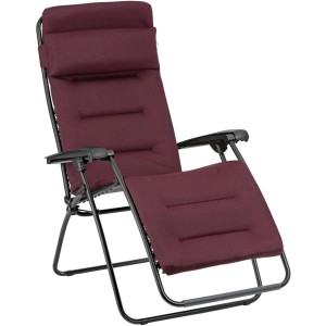 Lafuma Relaxsessel RSX CLIP AC AirComfort® Bordeaux, Gartenstuhl mit verstellbarer Kopfstütze.