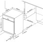 Skizze der Küchenzeile Mailand 300 cm, Maße und Details für Einbauküchen.