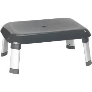 Wenko Badschemel Secura Premium in Anthrazit, Badhocker mit Aluminiumfüßen für mehr Sicherheit im Bad.