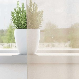 vidaXL Voile Vorhänge mit Lasche 2 Stk Creme 4102270