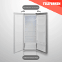 Telefunken Kühlschrank (255L) mit offenem Innenraum, Gemüsefach und LED-Beleuchtung.