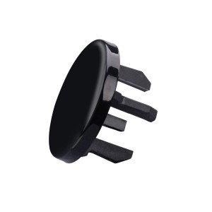Fackelmann Waschbecken-Rosette, Ø 25mm, Schwarz, für Gussbecken, Türbeschläge.
