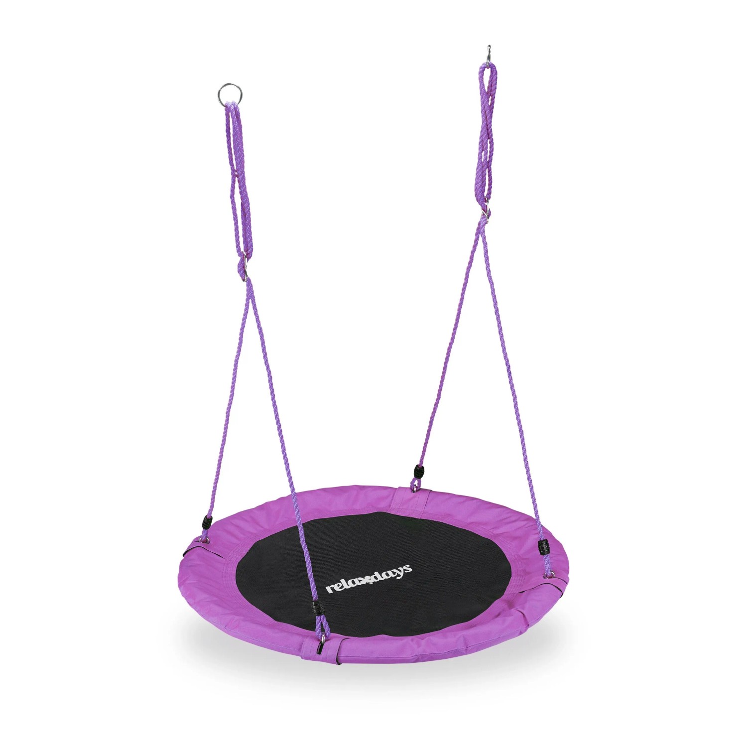 Relaxdays Nestschaukel Stahl Lila Höhenverstellbar 90 cm 2,5 kg