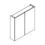Fackelmann Spiegelschrank Compact Line, 70 cm, Kaschmir, mit zwei Türen. Badezimmermöbel.