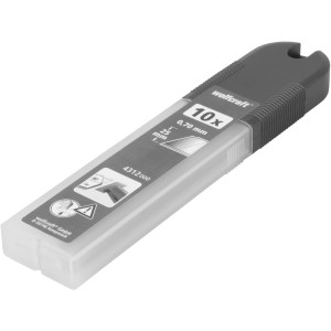 wolfcraft 10er Pack Profi-Abbrechklingen, 25 mm, im Kunststoff-Dispenser.