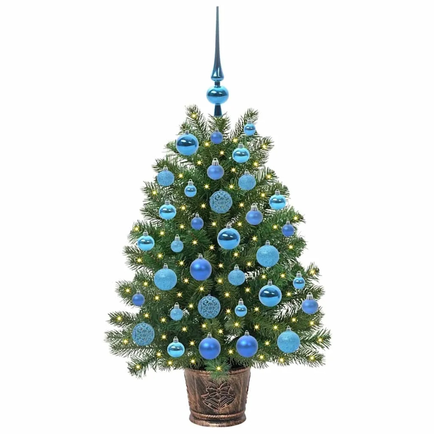 vidaXL Künstlicher Weihnachtsbaum mit 150 LEDs Grün 95 cm PE und PVC 3397322