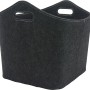 FIREFIX Filzholztrage in Schwarz, eckig mit zwei Griffen – ideal für Kaminholz und mehr.