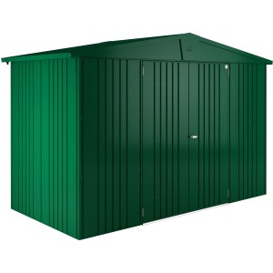 Biohort Metall-Gerätehaus Europa, dunkelgrün, 4,6 m², mit Doppeltür. Gerätehäuser für den Garten.