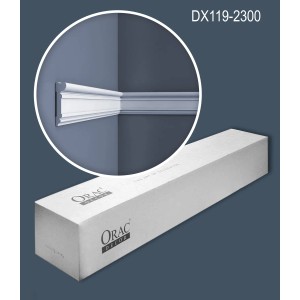 ORAC DECOR DX119-2300 LUXXUS Zierleisten Set mit 18 Türumrandungen (41,4 m) in Weiß.