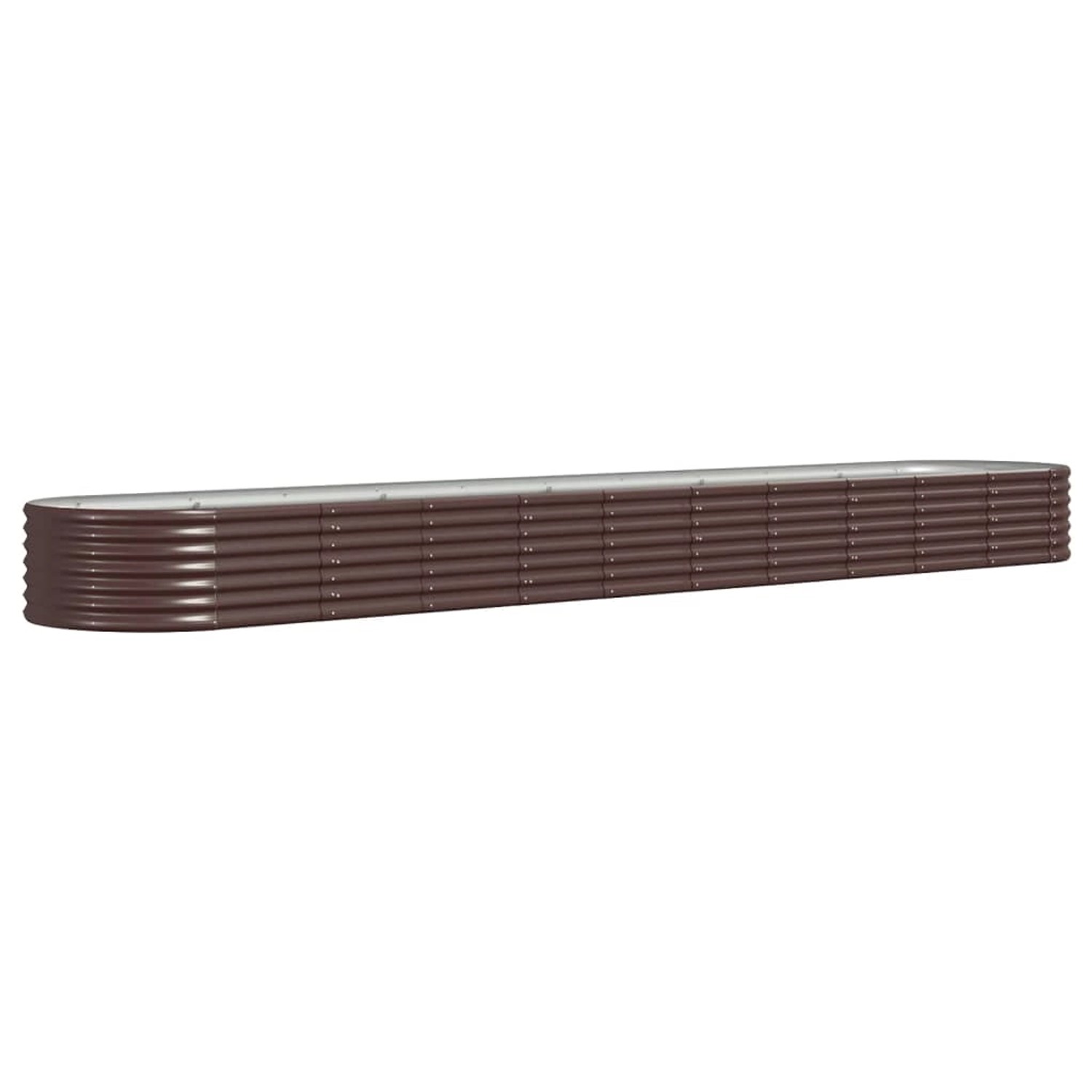 furnicato Hochbeet Pulverbeschichteter Stahl 440x80x36 cm Braun