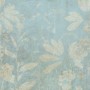 Komar Fototapete Jardin Sur Papier Blau, florales Muster auf blauem Grund, 350x250 cm.