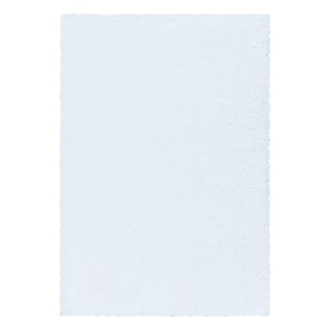 Weißer Ayyildiz Hochflorteppich Sydney, 240x340 cm. Flauschiger Shaggy Teppich für Wohnzimmer und Schlafzimmer.