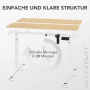 HOMAVO Elektrisch Höhenverstellbarer Schreibtisch 110x60cm mit Memory Funktion Anti Kollisions System Sitzerinnerung Naturholzfarbe_5
