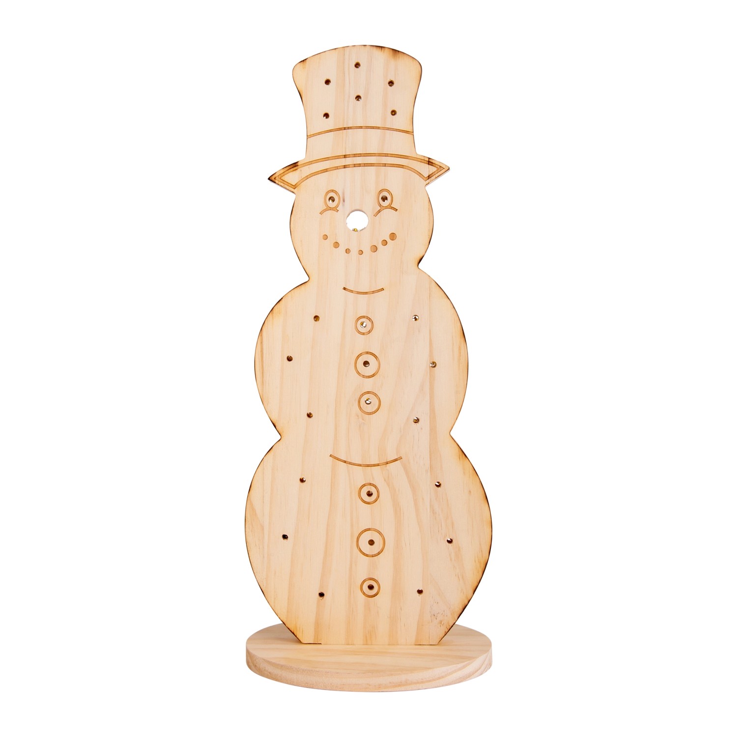 Näve Outdoor LED Weihnachtsdeko Holz Snowy 80 cm
