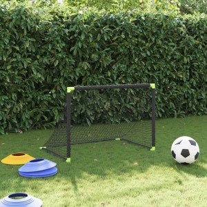 vidaXL Fußballtor für Kinder Klappbar Schwarz 90x64x64 cm 4008438