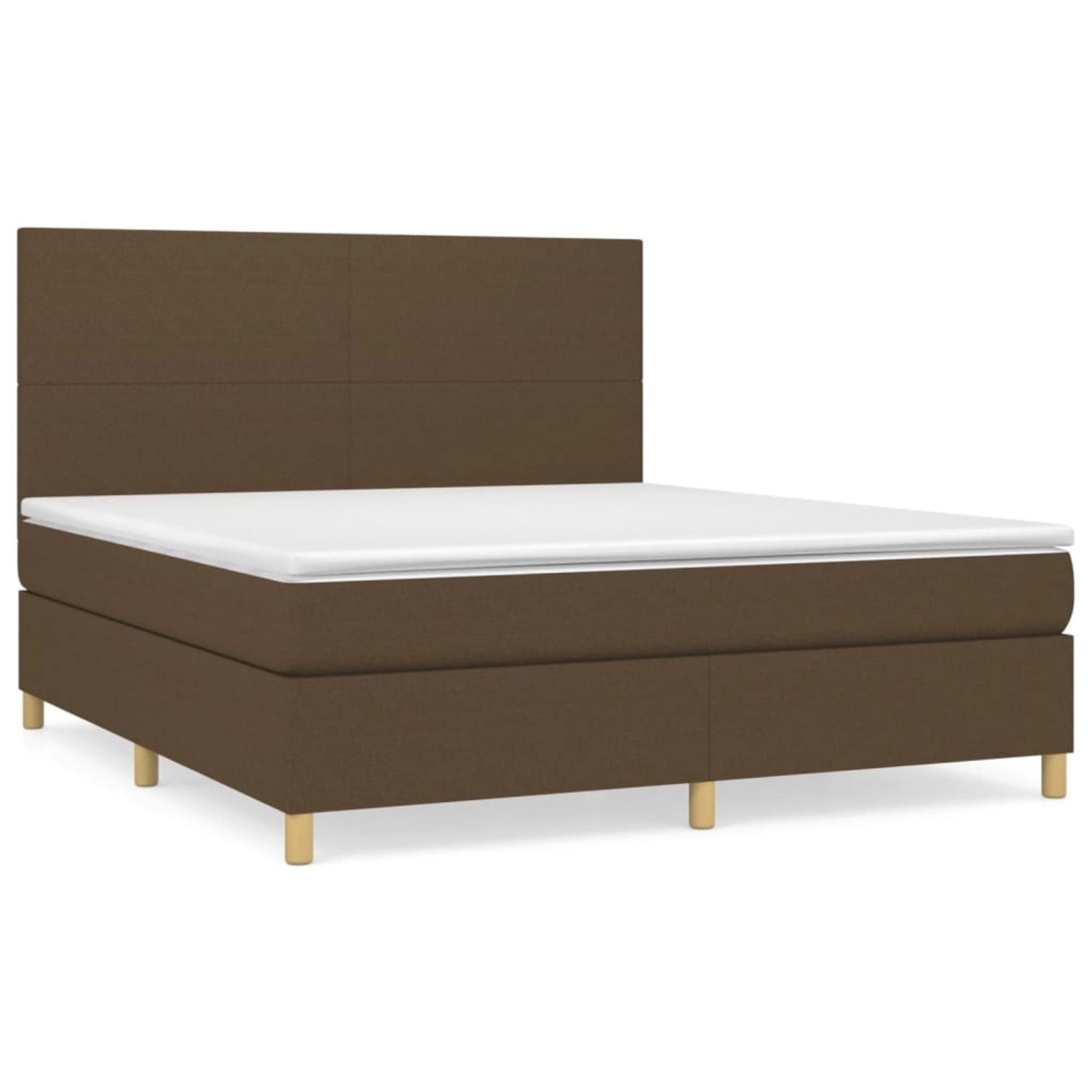 vidaXL Boxspringbett mit Matratze Dunkelbraun 180x200 cm Stoff 3142196 günstig online kaufen