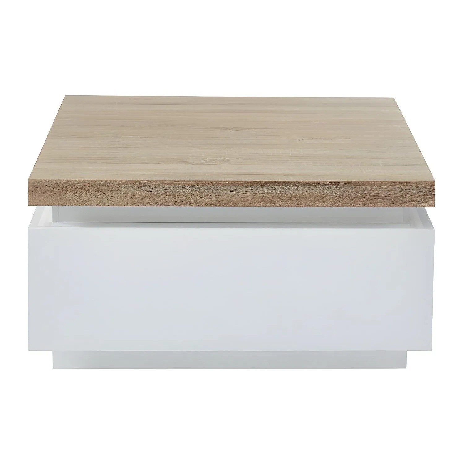 Vente-unique Couchtisch Halo Naturfarben Hell  Weiß 90 cm