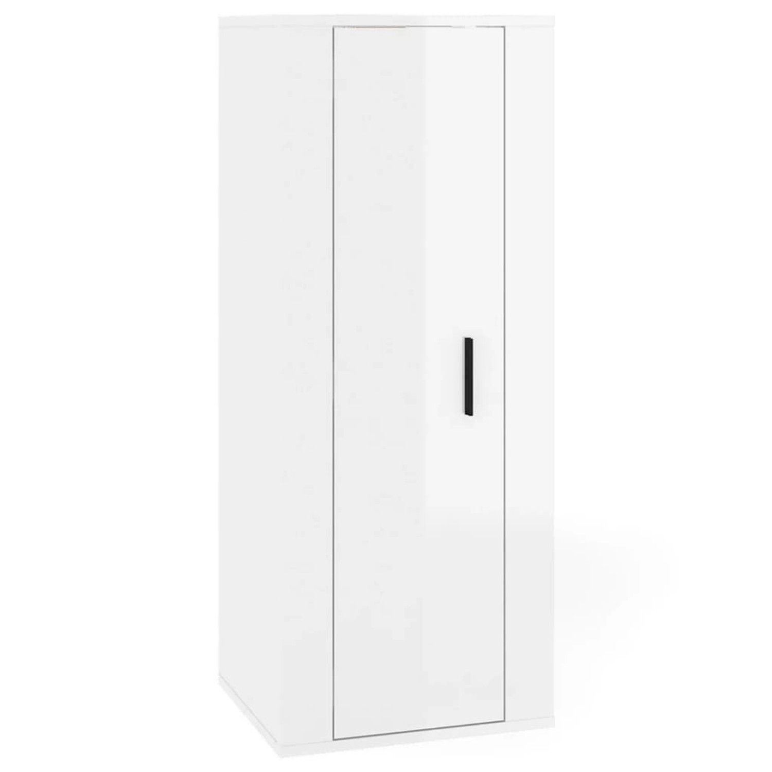 vidaXL TV-Wandschrank Hochglanz-Weiß 40x34,5x100 cm 816682