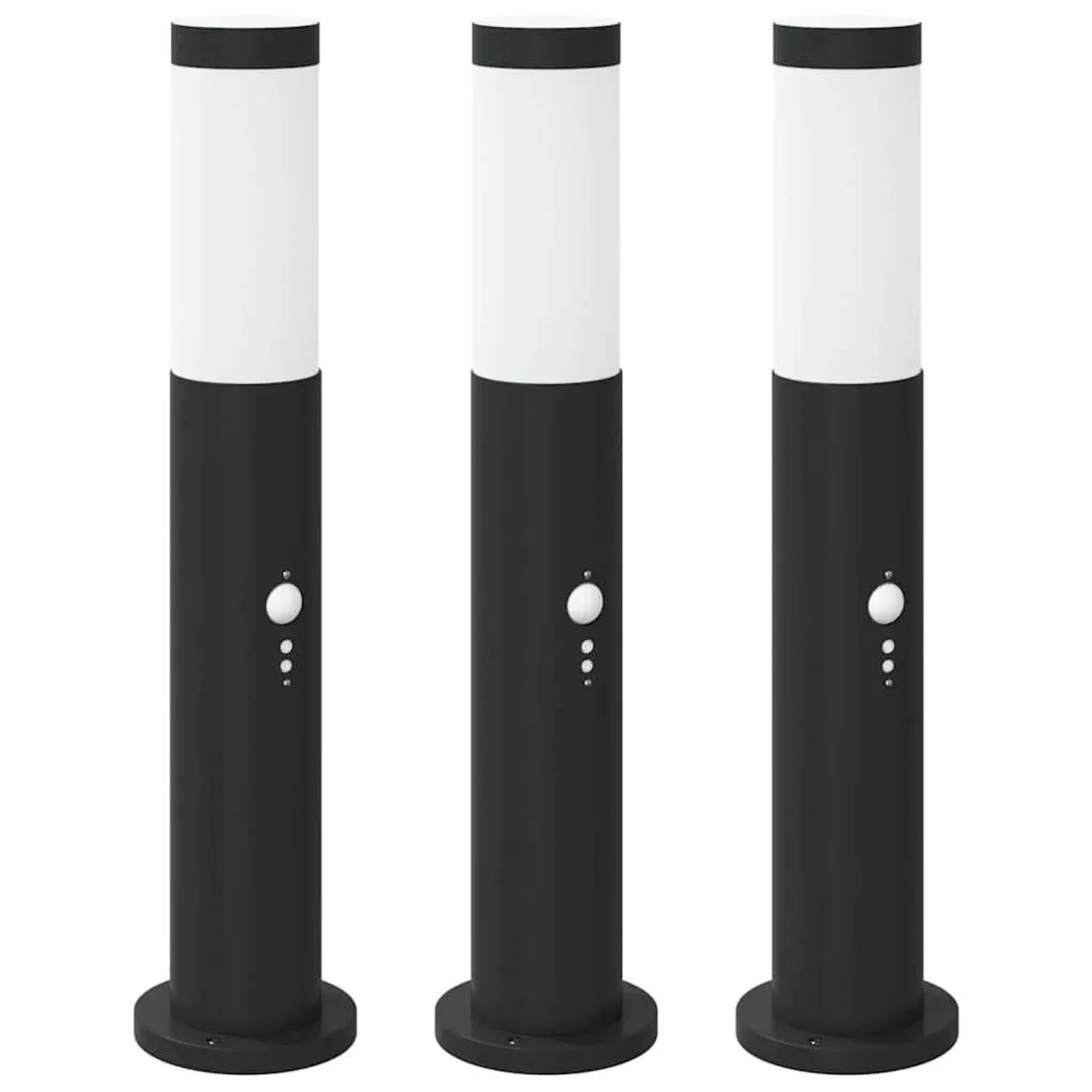 vidaXL Pollerleuchten mit Sensor 3er 50 cm Edelstahl IP44 4006030