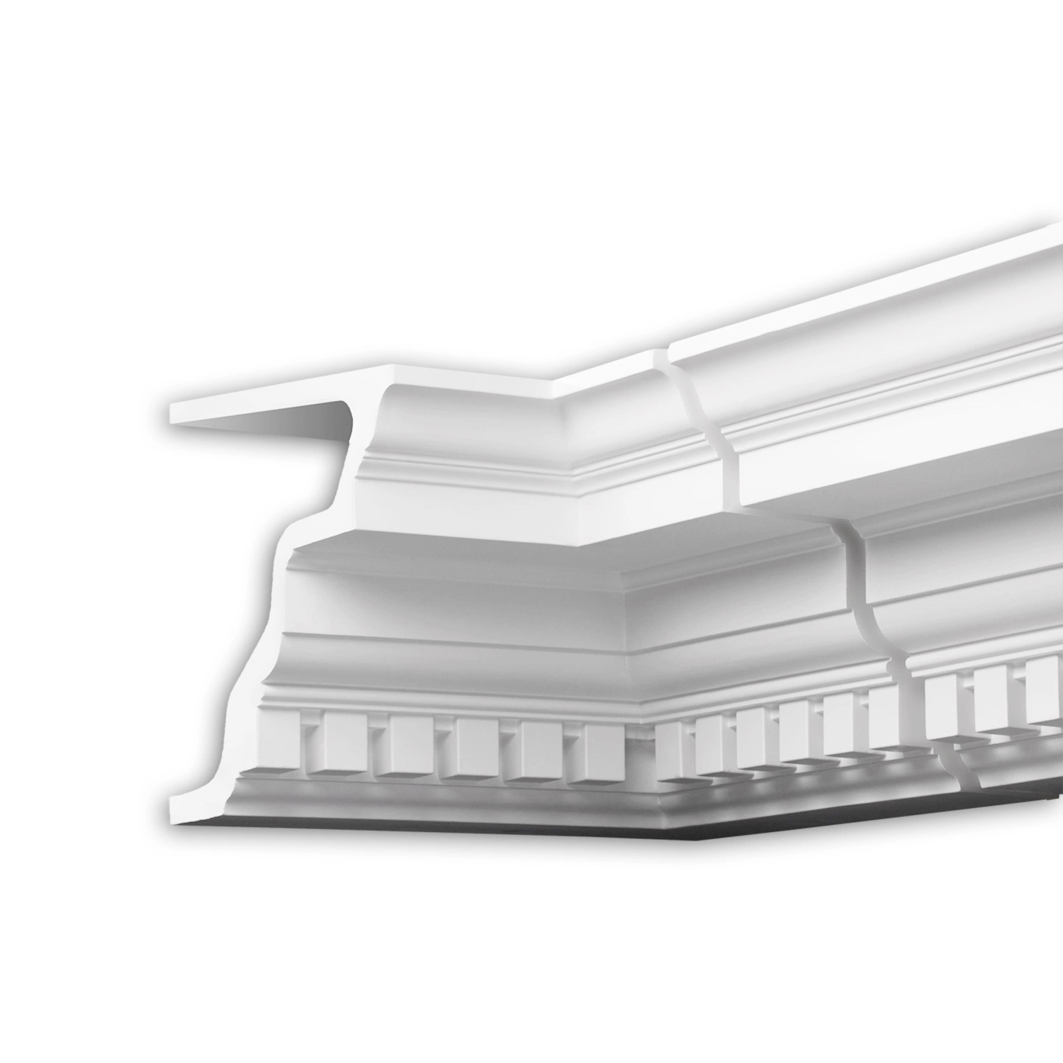 PROFHOME 402321 InnenwinkelAußenstuck Eckelement Fassaden Element 39,3 cm x 39,3 cm x 26,8 cm Weiß