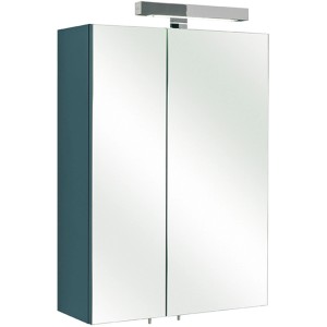 Pelipal 311 Mainz Spiegelschrank, anthrazit, 50 cm breit, mit Aufsatzleuchte.