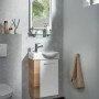 Fackelmann Waschbeckenunterschrank SBC Asteiche, 44 cm breit, im Badezimmer.