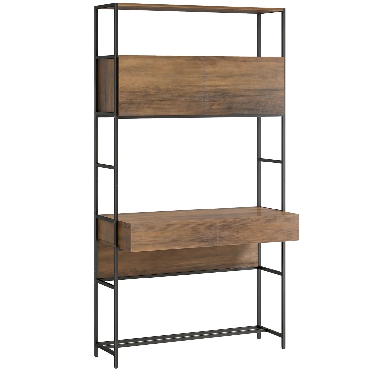 HOMCOM Computertisch Spanplatte 100L x 45B x 185H cm Braun