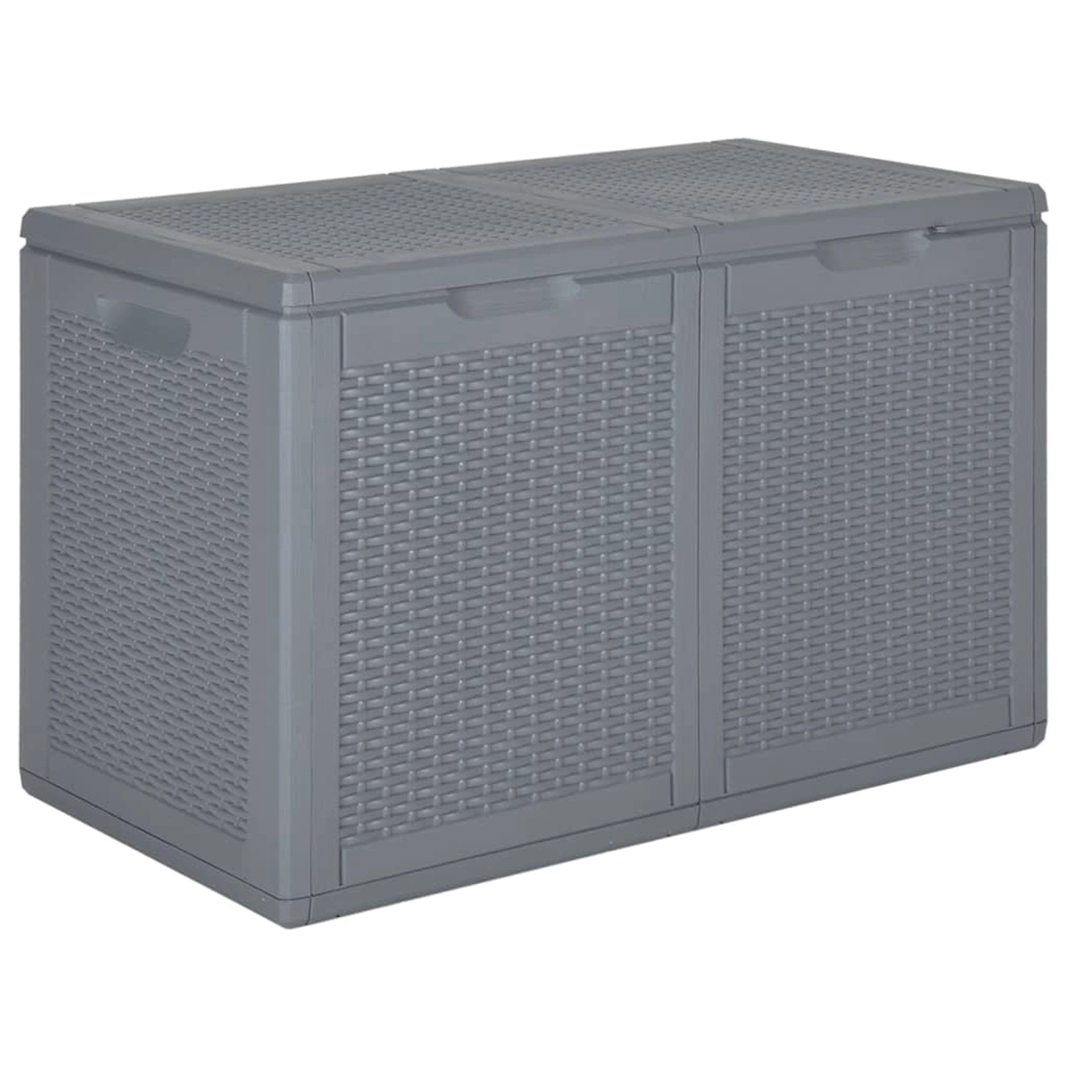 VidaXL Gartenbox Grau PP Rattan 180 L