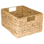HMF 37241 Aufbewahrungskorb Faltbarer Korb Geflochten Wasserhyazinthe Seegras 36 x 28 x 20 cm