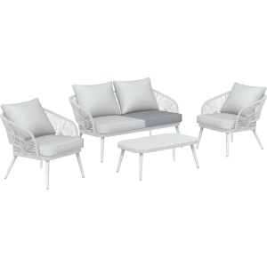 Graues Ersatz-Sitzkissen für Edna Loungesofa, Polyspun, komfortabel.