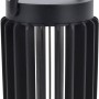 Schwarze Lutec LED Solar Tischleuchte Kozy mit Tragegriff, ideal für den Gartentisch.