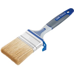 LUX Flachpinsel 60mm für Dispersionsfarbe mit Eimerhaken und ergonomischem Griff.