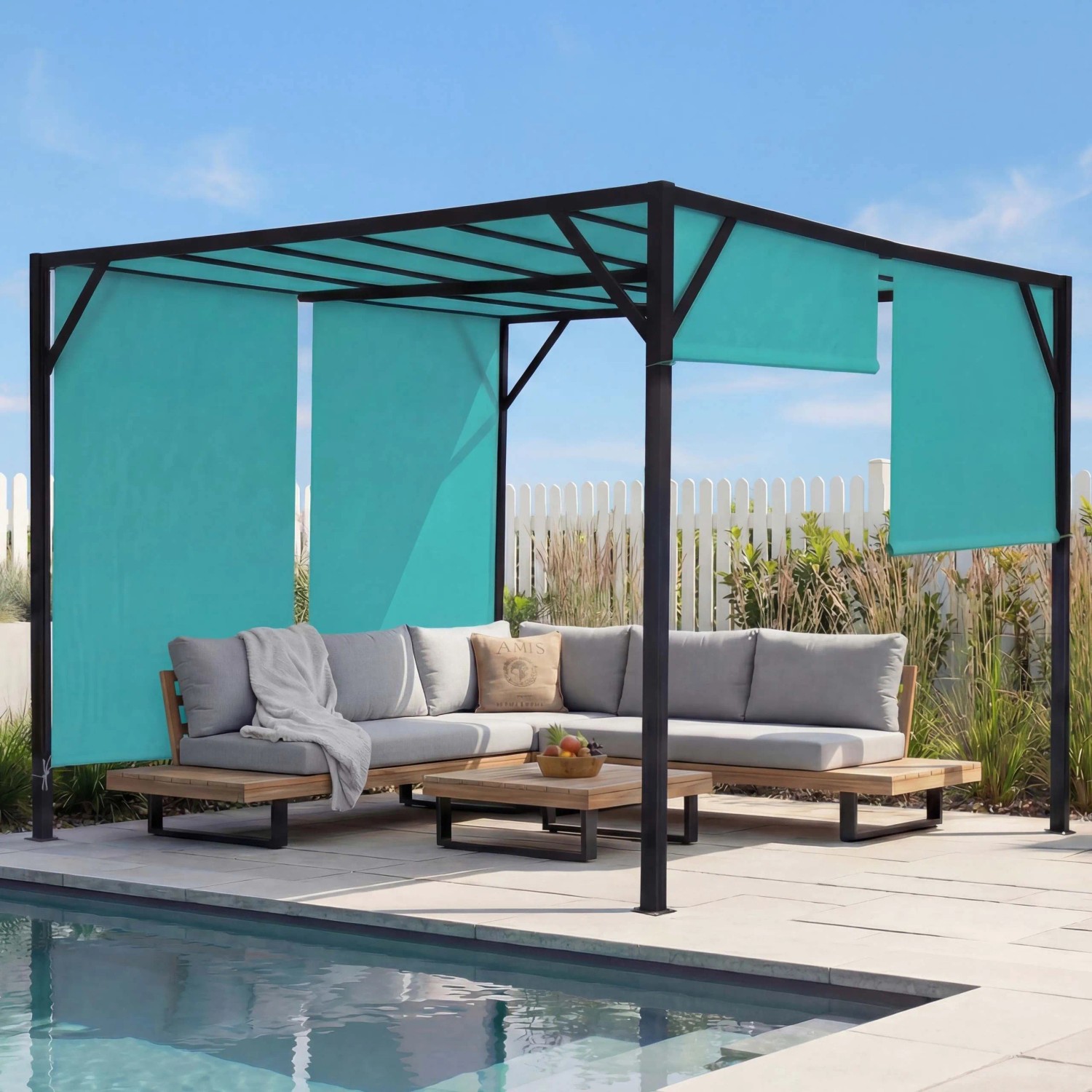 MCW Pergola Beja 3x3m Türkis