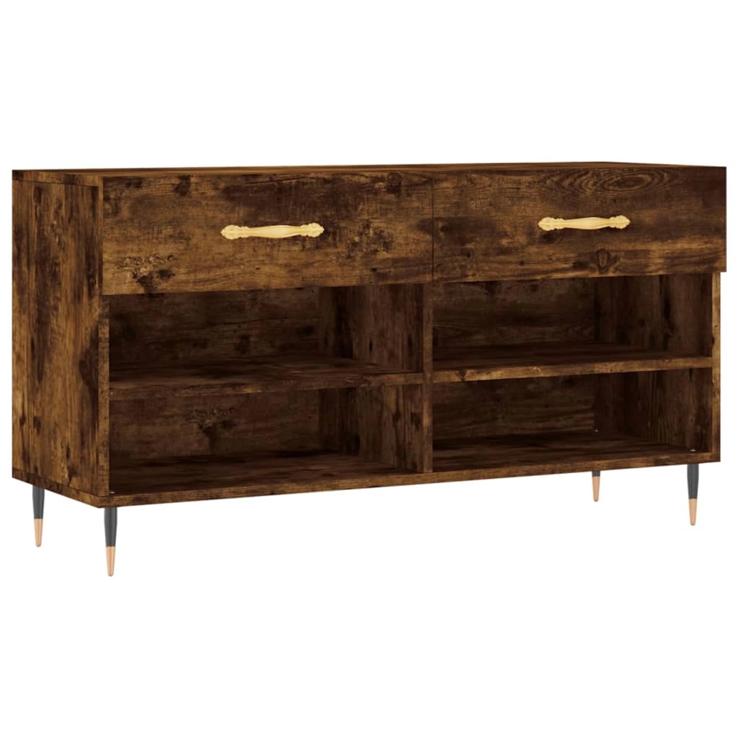vidaXL Schuhbank Räuchereiche 102x35x55 cm Holzwerkstoff 829721 günstig online kaufen