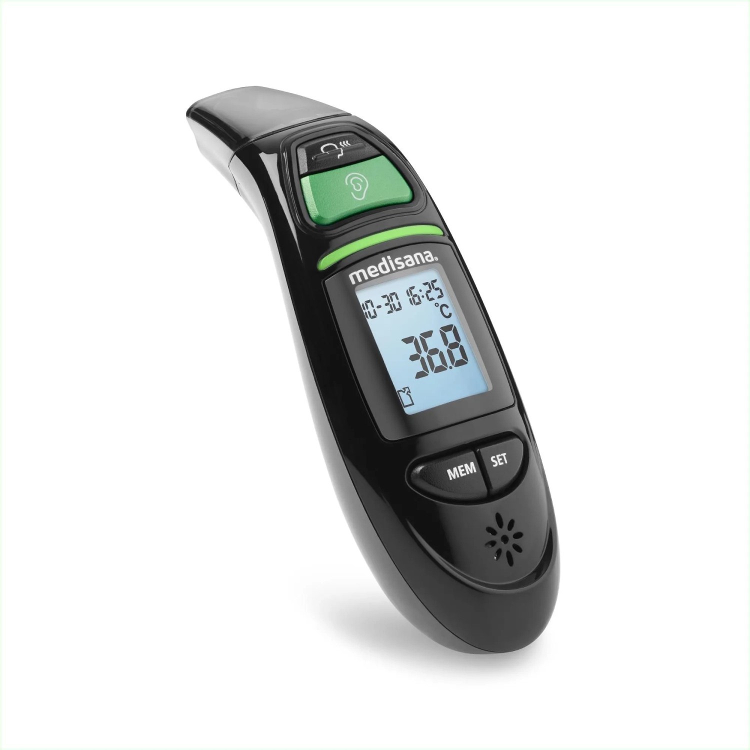 medisana TM 750 digitales Fieberthermometer in schwarz Ohrthermometer Stirnthermometer 6in1