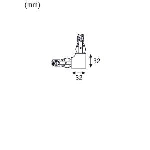 Abbildung des Paulmann URail L-Verbinder in Signalweiß, ein Eckstück für LED-Schienensysteme.