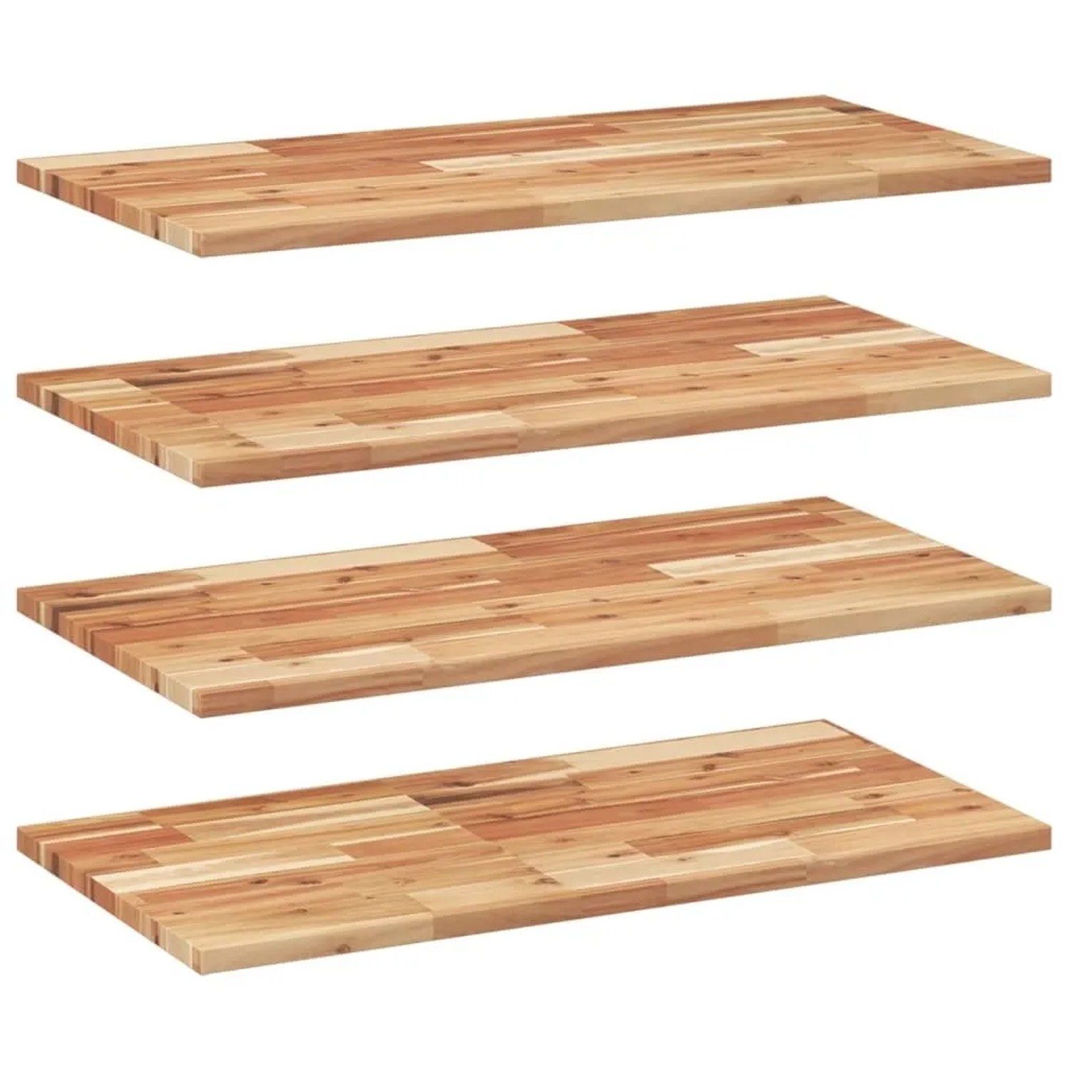 vidaXL Schweberegale 4 Stk 100x40x2 cm Massivholz Akazie Ölbehandelt 3279562