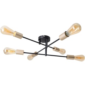 Moderne Näve Deckenleuchte Modo, 54,5 cm, mit sechs E27 Fassungen. Ideal für Wohn- und Schlafzimmer.