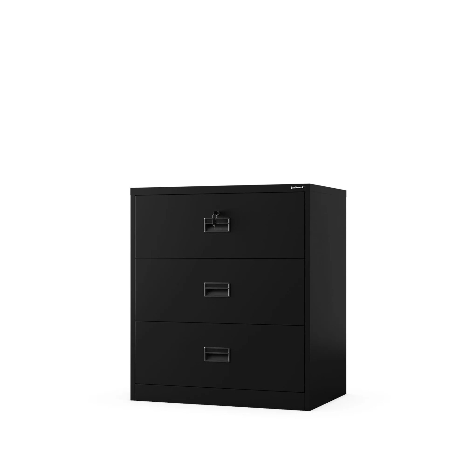 JAN NOWAK Aktenschrank aus Metall SARA XL V3 102x90x60 cm Schwarz