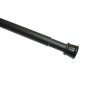 Schwarze Gardinia Spannstange, ausziehbar von 90-140 cm, für Fensterdekoration.