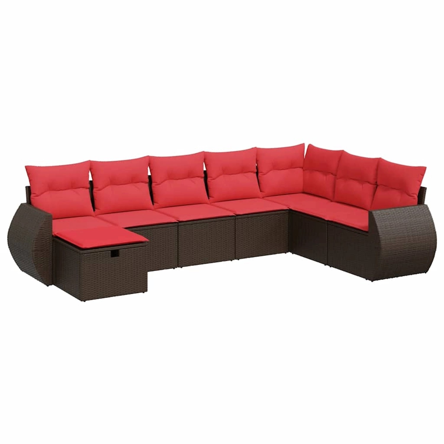 vidaXL 8-Tlg Garten-Sofagarnitur mit Kissen Braun Poly Rattan 3325640 günstig online kaufen