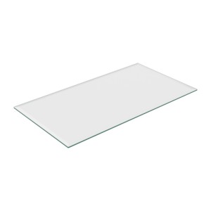 Relaxdays Glasplatte ESG Transparent Hitzebeständig 120 cm x 65 cm 14,8 kg