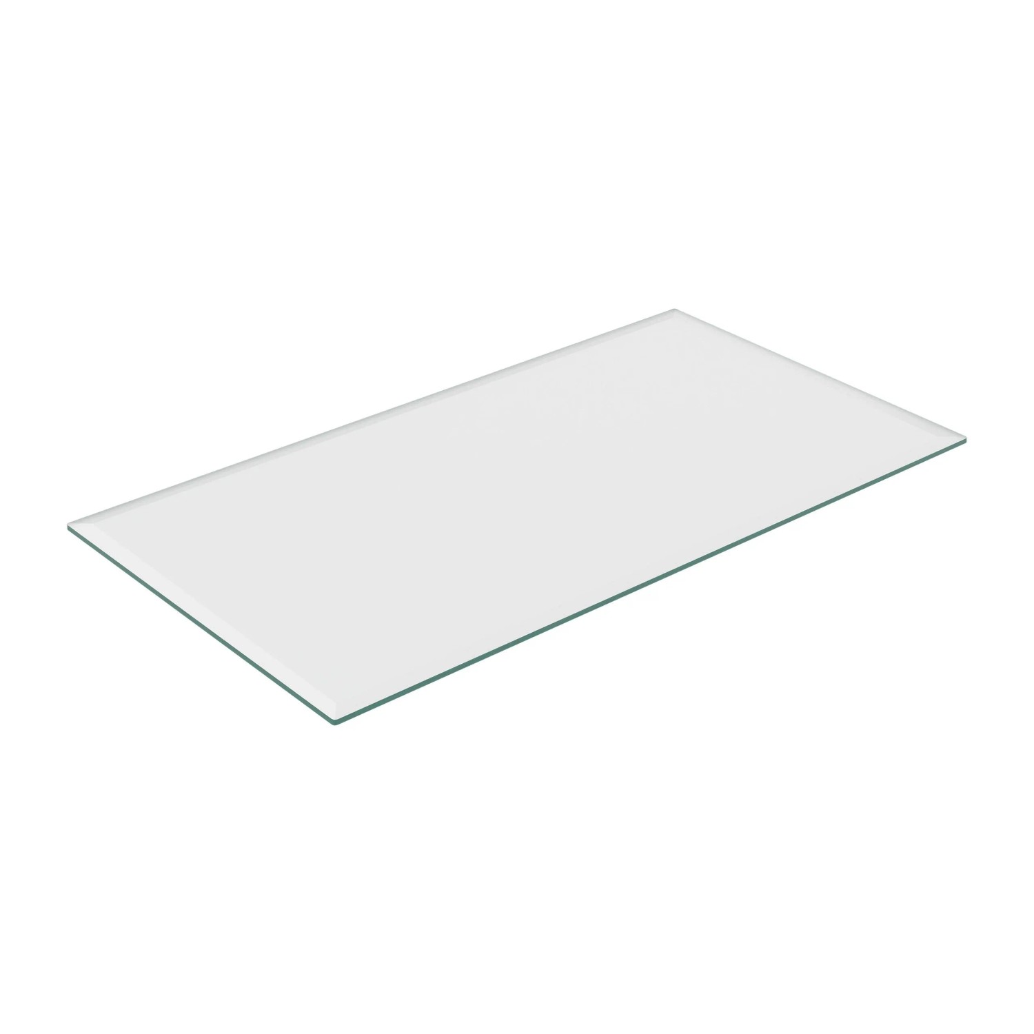 Relaxdays Glasplatte ESG Transparent Hitzebeständig 120 cm x 65 cm 14,8 kg