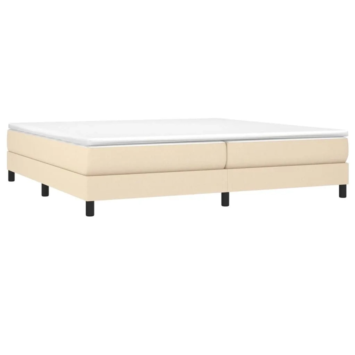 vidaXL Boxspringbett mit Matratze Creme 200x200 cm Stoff 3144106 günstig online kaufen